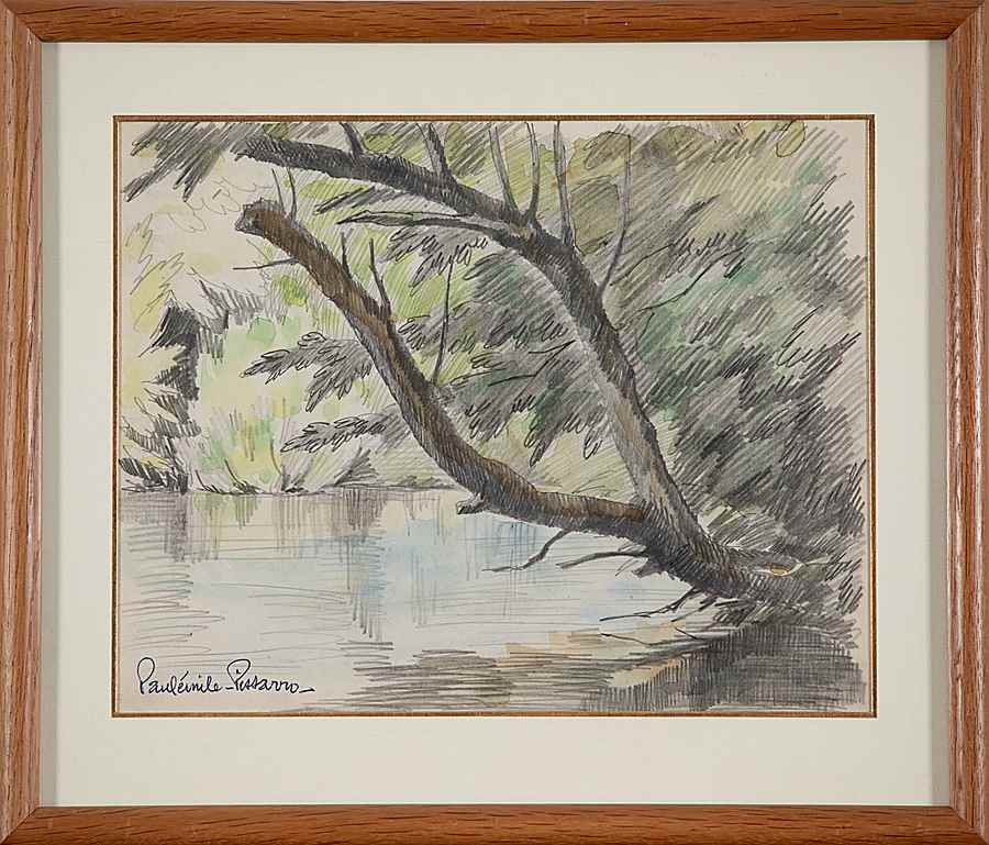 Arbre en bordure d'eau - Paulémile Pissarro (1884 - 1972)